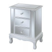 Gold Coast Vineyard Mirrored 3 Drawer End Table