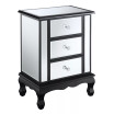 Gold Coast Vineyard Mirrored 3 Drawer End Table