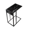 Clement Marble Veneer End C-Table with USB Charging Ports and Outlets