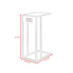 Clement Marble Veneer End C-Table with USB Charging Ports and Outlets