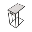 Clement Marble Veneer End C-Table with USB Charging Ports and Outlets