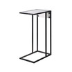 Clement Marble Veneer End C-Table with USB Charging Ports and Outlets