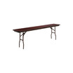 Offex 18'' x 96'' Rectangular High Pressure Mahogany Laminate Folding Training Table