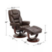 Faringdon Leather Euro Chair & Ottoman