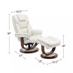 Faringdon Leather Euro Chair & Ottoman