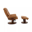 Faringdon Leather Euro Chair & Ottoman