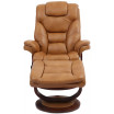 Faringdon Leather Euro Chair & Ottoman