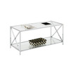 Oxford Chrome Coffee Table with Shelf