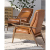 Solaris Wood Arm Push Back Recliner