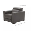 Nevio 39" Leather Power Recliner with Rachet Headrest
