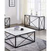 Skyler 48" Rectangular Marble and Metal Sofa Table