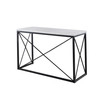 Skyler 48" Rectangular Marble and Metal Sofa Table