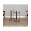 Modern Camber Collection Nesting Tables - Peter/Clear Glass