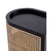 Versailles 2-Piece Ash Wood and Natural Cane 2-Shelf End Table