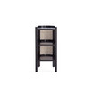 Versailles 2-Piece Ash Wood and Natural Cane 2-Shelf End Table