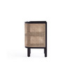 Versailles 2-Piece Ash Wood and Natural Cane 2-Shelf End Table