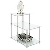 Designs2Go Classic Glass 2 Step Chairside End Table