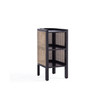 Versailles 11.81" Ash Wood and Natural Cane 2-Shelf End Table