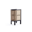 Versailles 11.81" Ash Wood and Natural Cane 2-Shelf End Table