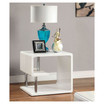 Lazer White End Table