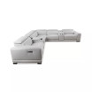 Krofton 7-Pc. Beyond Leather Fabric Sectional with 3 Power Motion Recliners and 2 Consoles