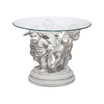Bernini's Cherubs Glass-Top Sculptural Table