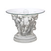 Bernini's Cherubs Glass-Top Sculptural Table