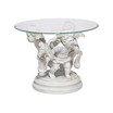 Bernini's Cherubs Glass-Top Sculptural Table