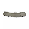 Adney 161" 6-Pc. Zero Gravity Fabric Sectional with 4 Power Recliners