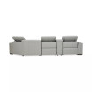 Jenneth 4Pc Leather Cuddler Sectional with 2 Power Recliners