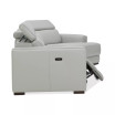 Jenneth 4Pc Leather Cuddler Sectional with 2 Power Recliners