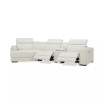 Jenneth 4Pc Leather Cuddler Sectional with 2 Power Recliners