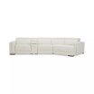 Jenneth 4Pc Leather Cuddler Sectional with 2 Power Recliners