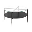 Caroline 18" Round Interchangeable Wood Glass Top Coffee Table