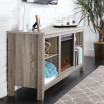 58" Wood TV Stand Console with Fireplace - White