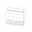 Utopia 70" Floating Theater Entertainment Center with LED Lights