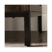 Tableau Vintage-Inspired Oak 56" TV Console on Black Metal Base