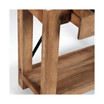 Millwork Wood and Zinc Metal Console and Media Table with Drawers