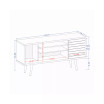 Liberty 53.14" Mid Century - Modern TV Stand with 5 Shelves and 1 Door