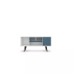 Liberty 53.14" Mid Century - Modern TV Stand with 5 Shelves and 1 Door