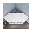 Riley Holliday Cottage White 56" Corner TV Console with Bookcase/Display