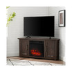 Camden 48" Corner TV Stand with Fireplace
