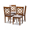 Peter Modern and Contemporary Fabric Upholstered 4 Piece Dining Chair Set