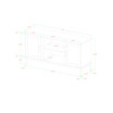 52" Avenue Wood TV Console with Metal Legs - White