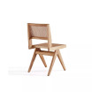 Hamlet 4-Piece Ash Wood and Natural Cane Rectangular Seat Dining Chair