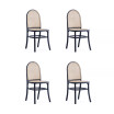 Paragon 4-Piece Ash Wood and Natural Cane Dining Chair