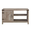 44 inch Rustic Farmhouse Barn Door Console - White Oak
