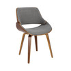 Fabrizzi Mid-Century Modern Dining Accent Chair Fabric