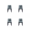 Gansevoort 4 Piece Beech Wood Faux Leather Upholstered Dining Chair Set