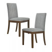 Everly 19.5" 2 Piece Upholstered Channel-back Dining Chair